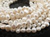 Freshwater Pearl Ivory Cross Drilled Beads 7.5-8mm ~ 15.5'' Strand