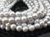 Freshwater Pearl Silver Grey Cross Drilled Beads 6.5mm ~ 16'' Strand