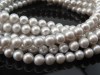Freshwater Pearl Silver Grey Potato Beads 5.5mm ~ 15.5'' Strand