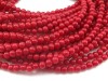 Red Bamboo Coral Smooth Round Beads 4mm ~ 16'' Strand
