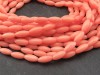 Salmon Pink Bamboo Coral Smooth Barrel Beads 10mm ~ 16'' Strand