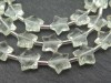 Green Amethyst Faceted Star Beads 9-10.5mm (15)