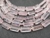 AA Morganite Faceted Rectangle Beads 4-9.5mm ~ 8'' Strand