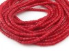 Red Bamboo Coral Cylinder Beads 3mm ~ 15.5'' Strand