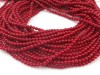 Red Bamboo Coral Smooth Round Beads 3mm ~ 16'' Strand