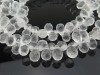 AA+ Crystal Quartz Faceted Teardrop Briolettes 8-9mm ~ 8'' Strand