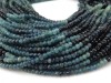 AA Blue Black Tourmaline Faceted Rondelles 2.25mm ~ 12.5'' Strand