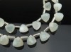 AA+ White Moonstone Faceted 3D Triangle Briolettes 6-7mm ~ 8'' Strand