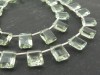 AAA Green Amethyst Emerald Cut Briolettes 7.5-8mm (14)