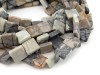 Picasso Jasper Matt Flat Square Beads 12.5mm ~ 16'' Strand