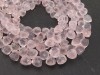 AA Rose Quartz Faceted 3D Trilliant Briolettes 7mm ~ 7.5'' Strand