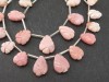 AA Pink Opal Carved Pear Briolettes 11.5-15.5mm (14)