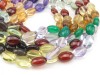 AAA Multi-Gem Smooth Oval Beads 10mm ~ 16.5'' Strand
