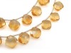 AAA Citrine Micro-Faceted Cushion Cut Briolettes 7-10mm ~ 9'' strand