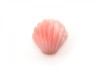 Pink Coral Carved Shell Cabochon 8mm ~ SINGLE ~ Half Drilled