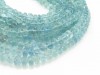 AA+ Aquamarine Micro-Faceted Rondelles 5.25-8.5mm ~ 16'' Strand