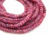 Ruby Smooth Rondelle Beads 2.75-5mm ~ 16'' Strand