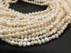 Freshwater Pearl Ivory Cross Drilled Beads 3.5-4mm ~ 15'' Strand