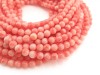 Pink Pacific Coral Smooth Round Beads ~ Various Sizes