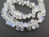 AA Rainbow Moonstone Micro-Faceted Teardrop Briolettes 7-9mm ~ 13'' Strand