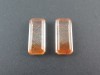 Fairmined Copper Rutilated Quartz Baguette Gemstone 22mm ~ PAIR