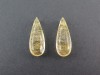Fairmined Golden Rutilated Quartz Pear Gemstone 19.75mm ~ PAIR