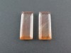 Fairmined Copper Rutilated Quartz Baguette Gemstone 24.25mm ~ PAIR