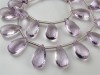AAA Pink Amethyst Micro-Faceted Pear Briolettes ~ Various Sizes