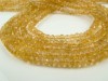 AA Citrine Faceted Rondelles 4mm ~ 13'' Strand