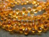 AAA Citrine Faceted Teardrop Briolettes 5.5-7mm ~ 9'' Strand