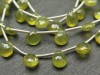 AA+ Vesuvianite Faceted Heart Briolettes ~ Various Sizes ~ 8'' Strand