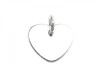 Sterling Silver Heart Charm 9mm (Thick) ~ Optional Engraving