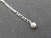 Sterling Silver Extension Chain with Pearl ~ 3''