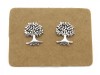 Sterling Silver Tree of Life Ear Studs  ~ PAIR