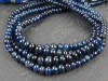 AA Blue Sapphire Smooth Rondelles 3-5mm ~ 8.25'' Strand