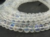 AA+ Rainbow Moonstone Micro-Faceted Rondelles ~ Various Sizes ~ 8.25'' Strand