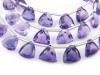 AA+ Amethyst Faceted Trilliant Briolettes 7.5-8mm ~ 8'' Strand