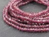 Rhodolite Garnet Faceted Rondelles 3mm ~ 13'' Strand