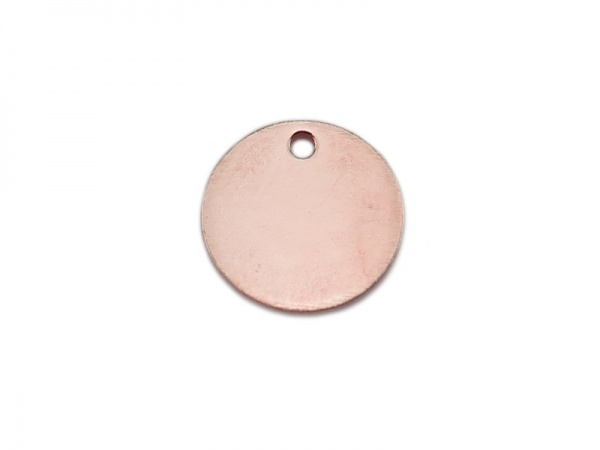 Rose Gold Filled Round Tag 9mm (Thick) ~ Optional Engraving