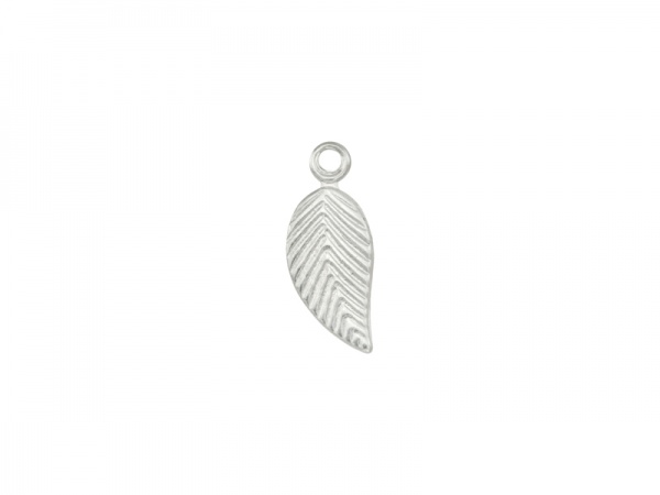 Sterling Silver Leaf Charm (Right) 12mm