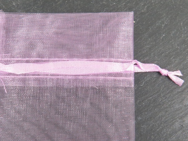 Organza Bag 8cm x 10cm ~ Rose Pink ~ Pack of 10