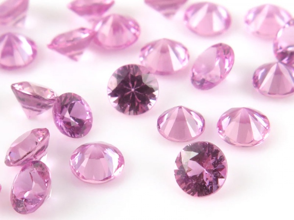 Pink Sapphire Faceted Round ~ Various Sizes