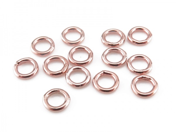 Rose Gold Filled Closed Jump Ring 4mm ~ 20ga ~ Pack of 10