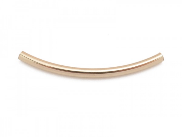 Gold Filled Curved Tube 30mm x 2mm