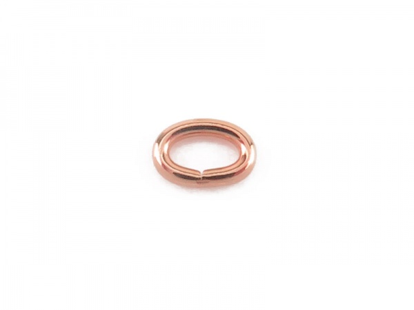 Rose Gold Vermeil Closed Oval Jump Ring 4.5mm