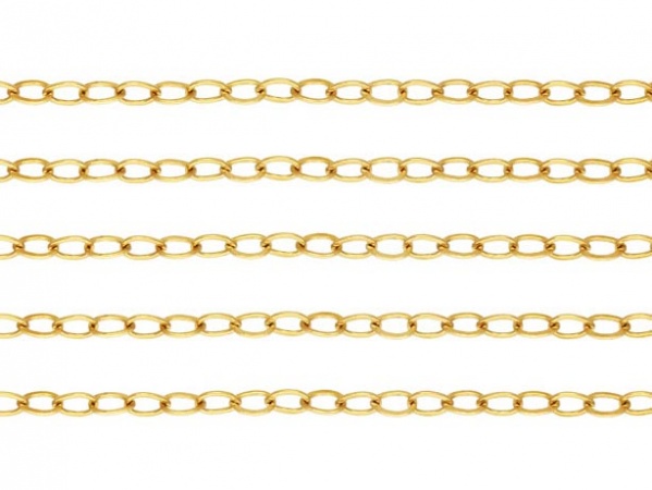 Gold Filled Flat Cable Chain 1.8mm x 1.3mm ~ by the Foot