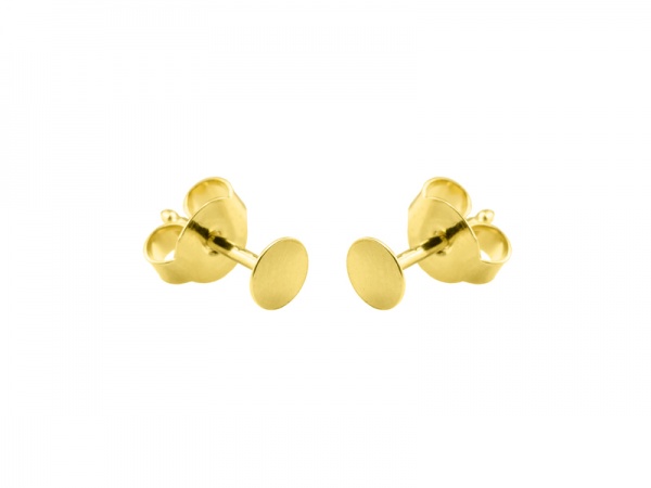 Orecchini A Punto In Argento Sterling 925 Placcato Oro Rosa | Disco Piatto Rotondo 3-10mm | Ipoallergenici Con Confezione Regalo