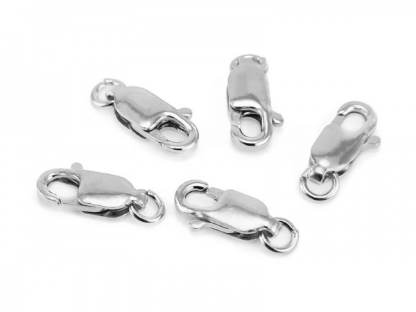 Sterling Silver Lobster Claw Clasp w/Open Ring 12mm