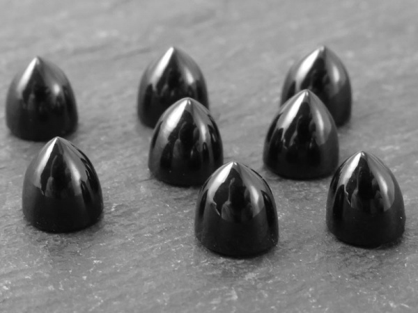 Black Spinel Bullet Cabochon 5mm