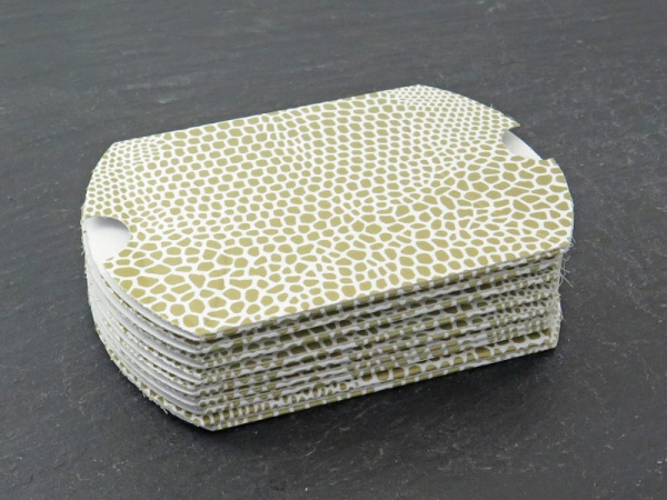 Pillow Box ~ Gold Lizard Skin ~ 6cm x 4cm